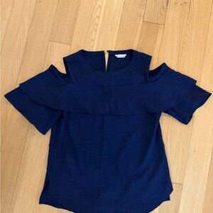 Elegant Navy Blue Women's Top